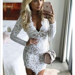 Long sleeve mini dress